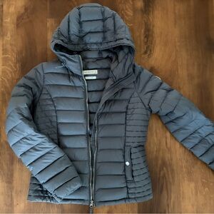 Abercrombie & Fitch Charcoal Puffer Jacket Down Series MEDIUM WOMENS